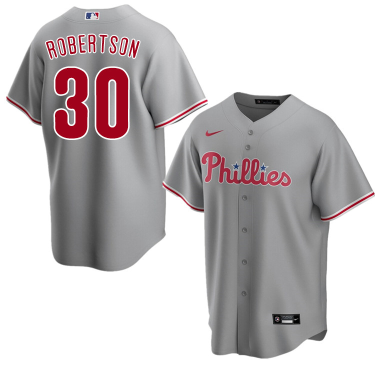 Nike Men #30 David Robertson Philadelphia Phillies Baseball Jerseys Sale-Gray